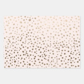 Moderne Imitate, goldfarbenes, rosa Spot-Muster Geschenkpapier Set (Vorderseite)
