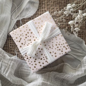 Moderne Imitate, goldfarbenes, rosa Spot-Muster Geschenkpapier Set