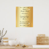 Moderne, Imitate, Goldfolie, Hochzeitsempfang, wil Poster (Küche)