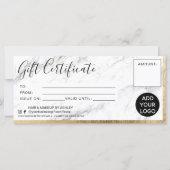 Moderne Imitate Goldfolie Marmor Geschenkgutschein (Vorderseite)