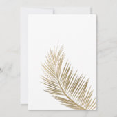 Moderne Imitate Goldpalme Brautparty Einladung (Rückseite)