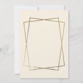 Moderne Imitate Goldtypografie Elfenbein Süße 16 Einladung (Rückseite)