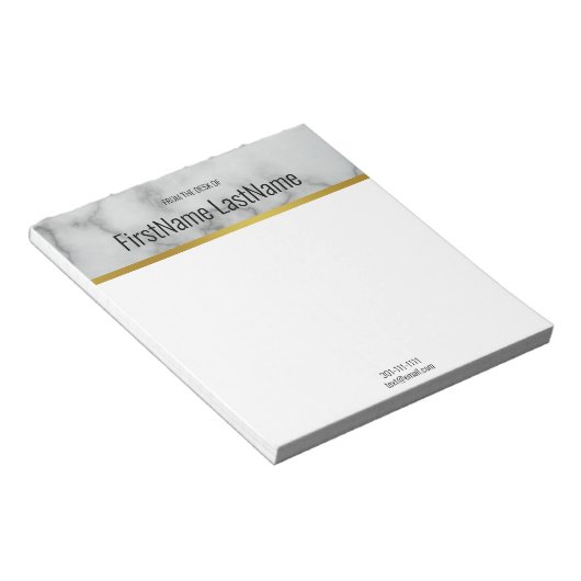 Moderne Imitate Grau Marmor vom Schreibtisch Notizblock (angewinkelt)