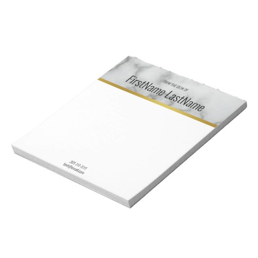 Moderne Imitate Grau Marmor vom Schreibtisch Notizblock (Rotiert)