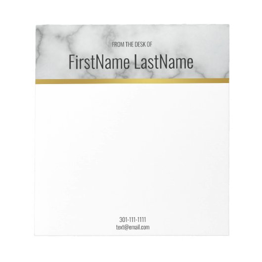 Moderne Imitate Grau Marmor vom Schreibtisch Notizblock (Vorderseite)