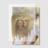 Moderne Imitate Hochzeitsfeiern Pergament Einladungen (Versatz (Ehepaar))