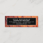 Moderne Imitate Holzrahmen Mini Visitenkarte (Rückseite)