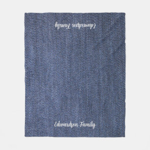 Moderne Imitate im Denim-Stil Familiennamen Fleecedecke