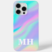 Moderne Imitate Iridescent Initial Monogram Case-Mate iPhone Hülle (Rückseite)