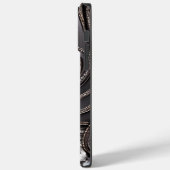 Moderne Imitate Leder Abstrakter Individuelle Name Case-Mate iPhone Hülle (Rückseite / Links)