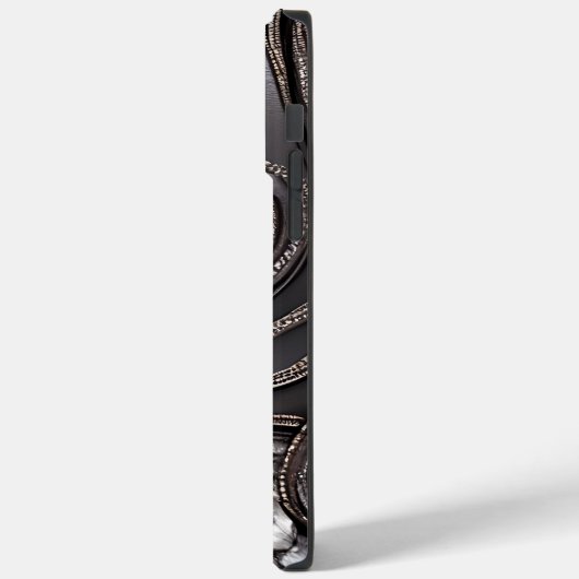 Moderne Imitate Leder Abstrakter Individuelle Name Case-Mate iPhone Hülle (Rückseite / Links)