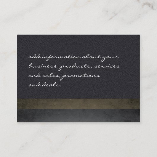 Moderne Imitate Leder mit schicker Textur Visitenkarte (Rückseite)