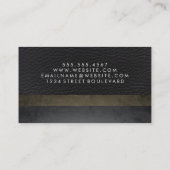 Moderne Imitate Leder mit schicker Textur Visitenkarte (Rückseite)