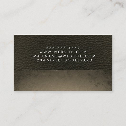 Moderne Imitate Leder mit schicker Textur Visitenkarte (Rückseite)