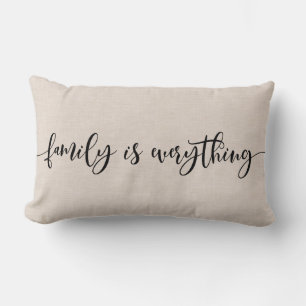 Moderne Imitate Leinen Familie Zitat Lumbar Pillow Lendenkissen