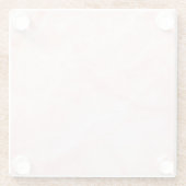 Moderne Imitate Marmorrosa Moderne Getränkeverpack Glasuntersetzer (Rückseite)