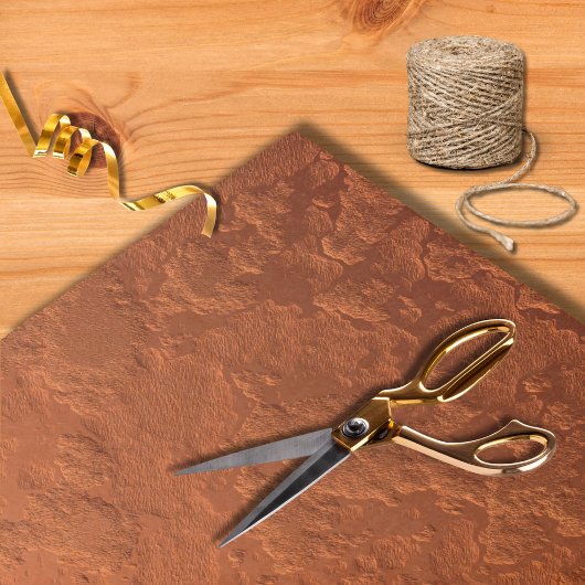 Moderne Imitate Metallische Kupferstruktur Seidenpapier