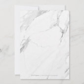 Moderne Imitate mit goldenem Silbermarmor Einladung (Rückseite)