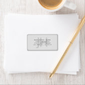 Moderne Imitate mit Mit Monogramm Geschäftsadresse Adressaufkleber (Insitu)