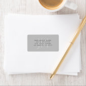 Moderne Imitate mit Mit Monogramm Geschäftsadresse Adressaufkleber (Insitu)