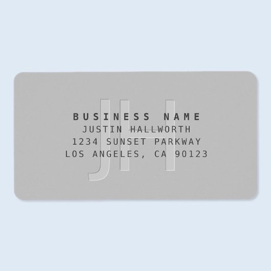Moderne Imitate mit Mit Monogramm Geschäftsadresse Adressaufkleber