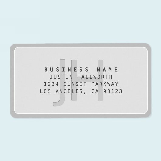 Moderne Imitate mit Mit Monogramm Geschäftsadresse Adressaufkleber