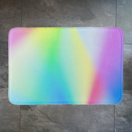 Moderne Imitate mit pastellfarbenem Regenbogen Badematte