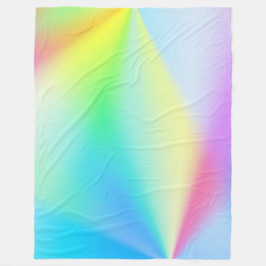 Moderne Imitate mit pastellfarbenem Regenbogen Fleecedecke (Vorderseite)