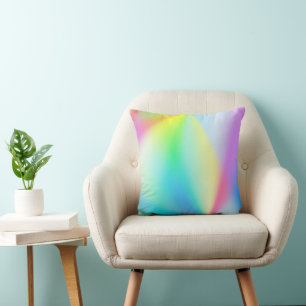 Moderne Imitate mit pastellfarbenem Regenbogen Kissen