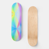 Moderne Imitate mit pastellfarbenem Regenbogen Skateboard (Vorderseite)