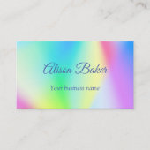 Moderne Imitate mit pastellfarbenem Regenbogen Visitenkarte (Vorderseite)