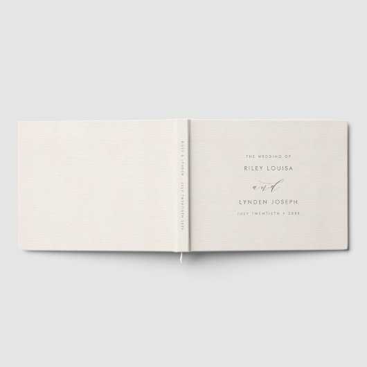 Moderne Imitate mit rosa gestrichenem Papier Elega Gästebuch (Voll)