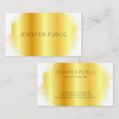 Moderne Imitate mit schlichten Vorlagen - Gold Wei Visitenkarte (Vorne/Hinten)