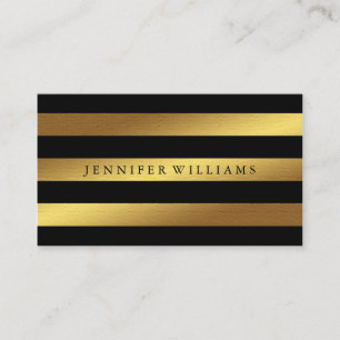 Moderne Imitate Muster Gold Fohlen & Schwarze Stre Visitenkarte