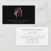 Moderne Imitate Rosa Abstrakte Haare Makeutin Visitenkarte (Vorne/Hinten)