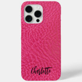 Moderne Imitate Rosa Leder Case-Mate iPhone Hülle (Rückseite)