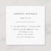 Moderne Imitate Rose Gold Abstrakte Haarfärbemitte Quadratische Visitenkarte (Rückseite)