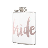 Moderne Imitate Rose Gold "Braut" Flachmann (Links)