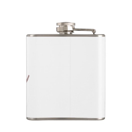 Moderne Imitate Rose Gold "Braut" Flachmann (Rückseite)