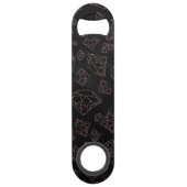 Moderne Imitate Rose Gold Glitzer Edelsteine Speed Flaschenöffner (Rückseite)