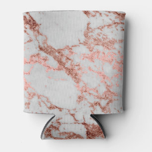 Moderne Imitate Rose Gold Glitzer Marmortextur Bil Dosenkühler
