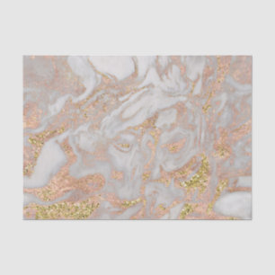Moderne Imitate Rose Gold Marmor Swirl Chic Seidenpapier