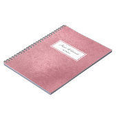 Moderne Imitate Rose Gold Notizblock (Linke Seite)