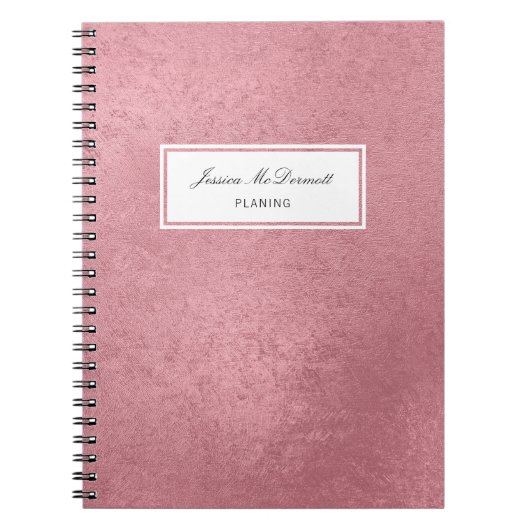 Moderne Imitate Rose Gold Notizblock (Vorderseite)