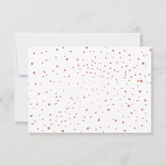 Moderne Imitate Rose Gold Script Dankeskarte (Rückseite)