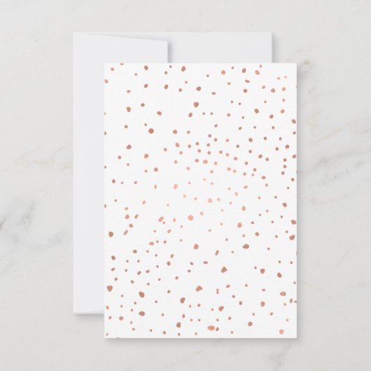 Moderne Imitate Rose Gold Script Dankeskarte (Rückseite)