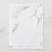 Moderne Imitate Rose Goldmarmor Brautparty Einladung (Rückseite)