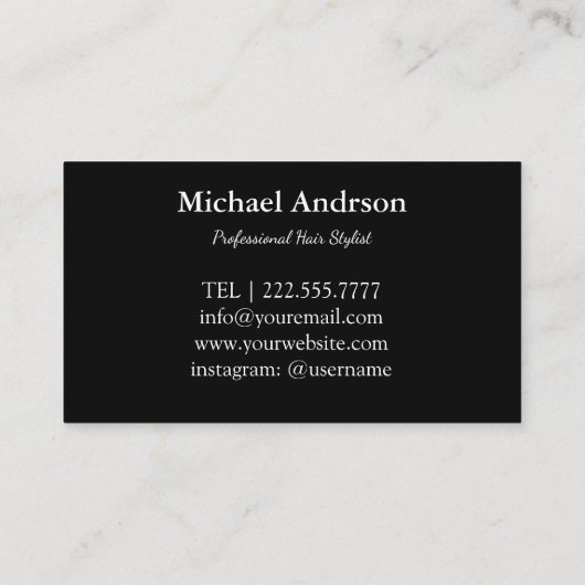 Moderne Imitate - Schwarzer Fohlen - Farbblock Visitenkarte (Rückseite)