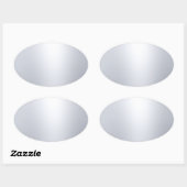 Moderne Imitate Silber Blank Template glamourös Ovaler Aufkleber (Blatt)