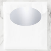Moderne Imitate Silber Blank Template glamourös Ovaler Aufkleber (Tasche)